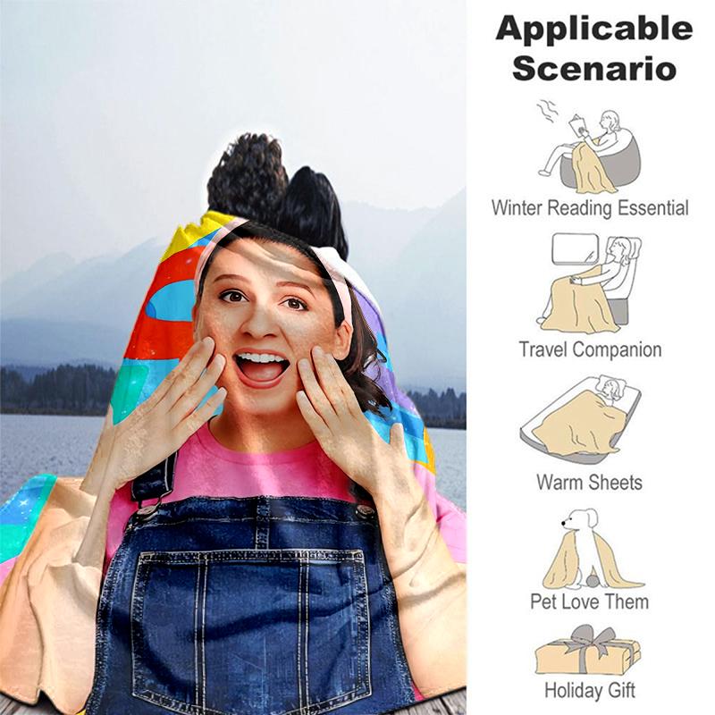 1pc Coperta Franco Ms. Design Stampa Rachel Educational Adventures, Coperta Leggera per Divano, Letto - Morbida e Calda, Regalo per Tutte le Stagioni come Natale,