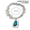 SHIXIN 3 Colors Simple Shiny Rhinestone Irregular Pendant Bracelet for Women Fashion Acrylic Beaded Bracelet Jewelry Accessories