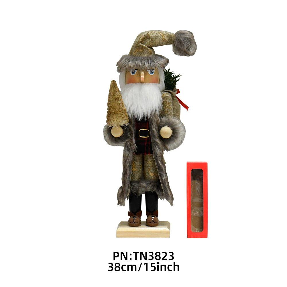 

Cotton & Linen Santa Claus Nutcracker Christmas Decoration Ornament 38CM
