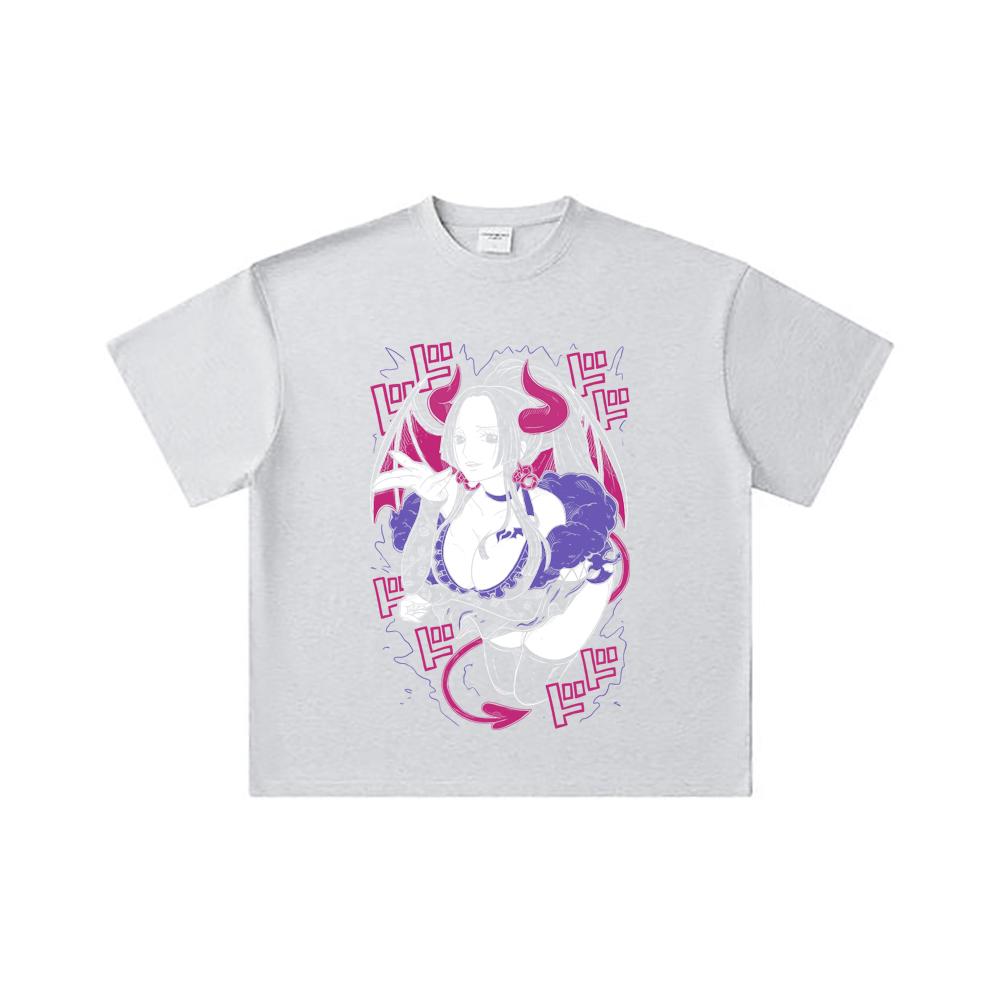260 GSM Double Yarn 32 Count 100% Cotton One Piece V76 Boa Halloween Print Unisex Heavy Cotton T Shirt