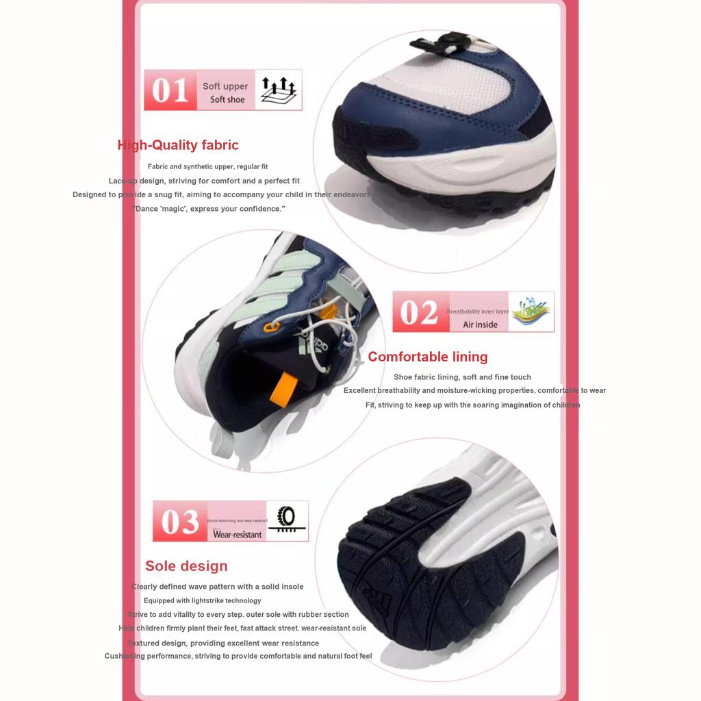 Adidas Maxxwavy Comfortable Versatile Breathable Low-Top Casual Shoes Kids Casual Shoes Blue White JI1532