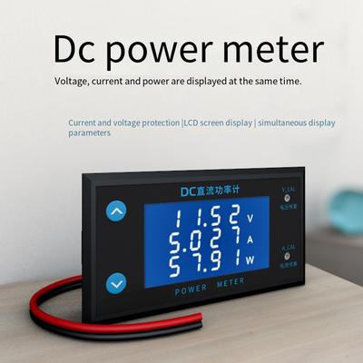 1pc DC8-12V 10A 4-digit LCD Power Meter Voltmeter DC0-500V Digital Current Tester Electrical Instruments