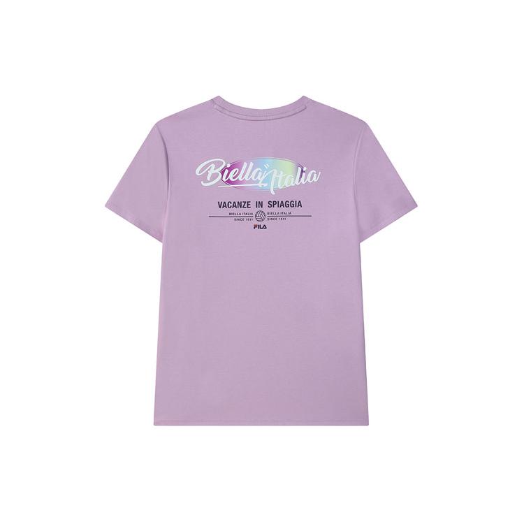 New FILA T Shirts Women's Vanilla Purple F11W128160F-VT