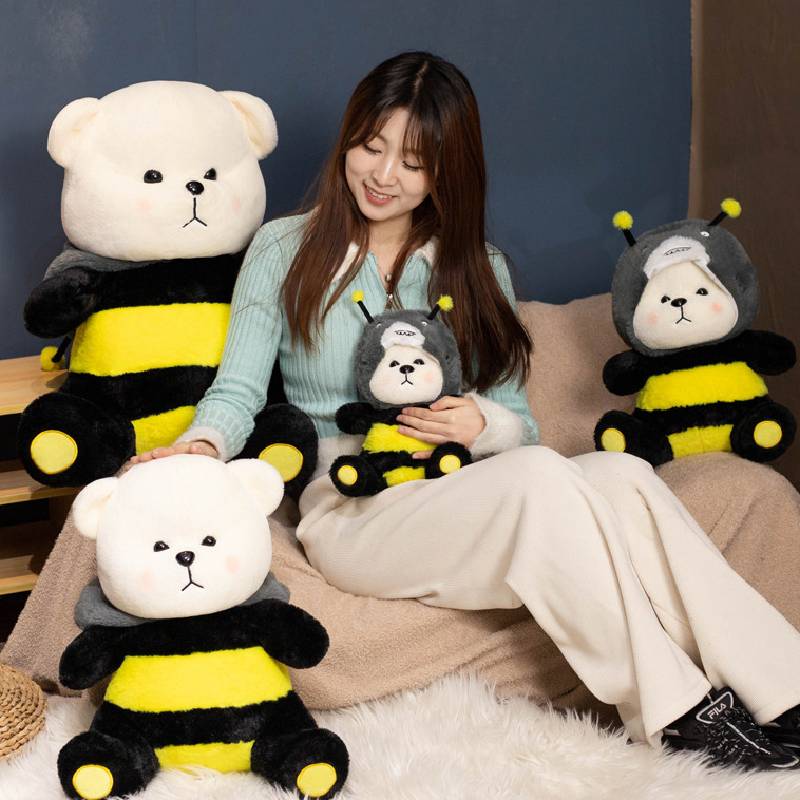 Sharkbee Bee Plush Animal Toy Bee Shark Plushie Pp Cotton Filling Cartoon Toy