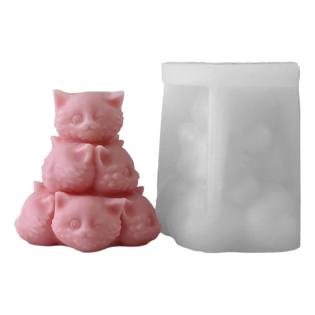 Flexible Silicone Molds for Unique Candles Handmade Aromatherapy Candle Silicone Mold in 3D Animal Shape for Gift Making
