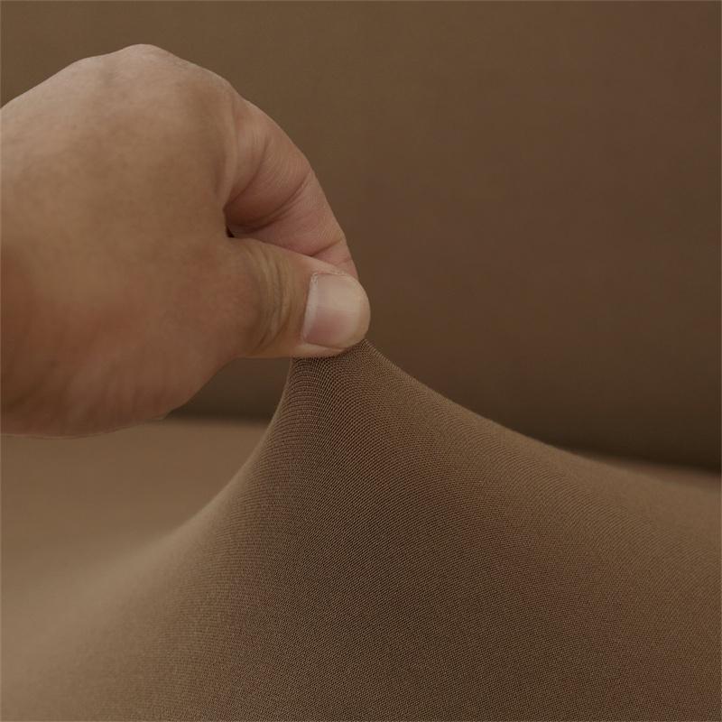 Solid Color Elastic Sofa Cover With Skirt Home Decor Non-slip Slipcover Furniture Couch Protector Cover