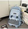 Schoolbag Japanese ins new high-value tooling style fresh and simple backpack couple lightweight travel large-capacity backpack
