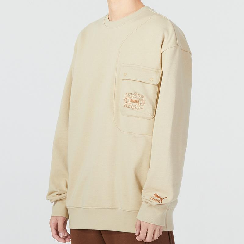 PUMA Das CC Graphic Crew Sweater 'Beige' Men's 539908-12