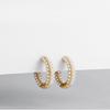 Fashion Round Beads Hoop Earrings for Women Trendy Geometric Circle Green Stone Earrings Huggies Jewelry 2022 New