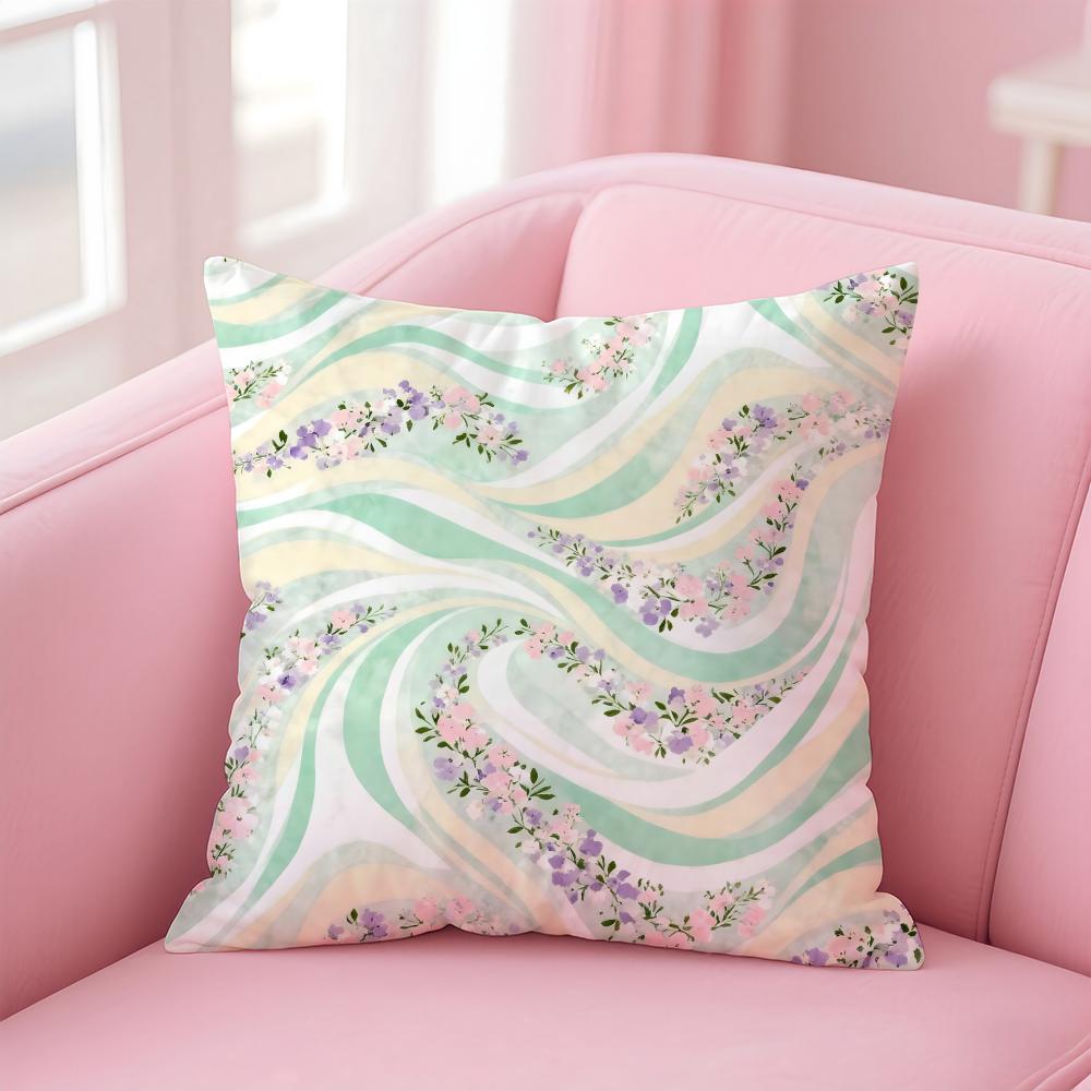Casual European Fashion Brand EEsprit Cushion Cover Pillow Case Soft Skin Friendly Fabric  Concealed Zipper