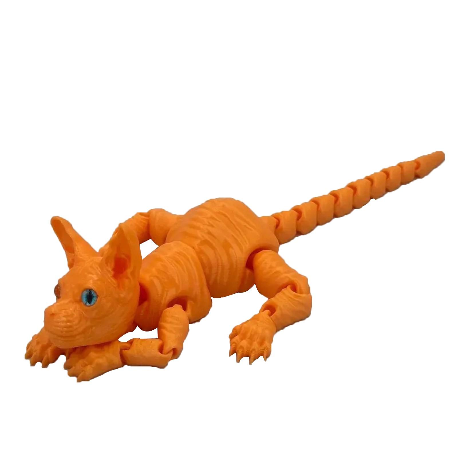 

3D-печатная шарнирная игрушка-сенсорный сфинкс, 3D-печатный сфинкс, египетская кошка, лысая кошка