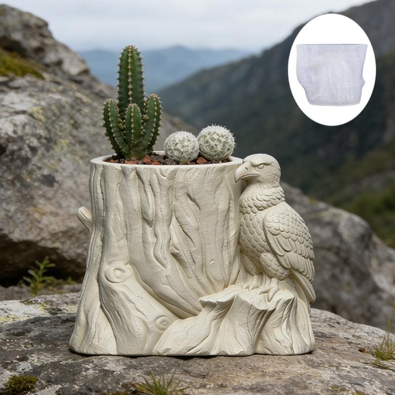 Flower Pot Silicone Mold Concrete Cement Plant Pot Mold Flowerpots Epoxy Resin Mold Makeup Brush Holders Organizers Mold