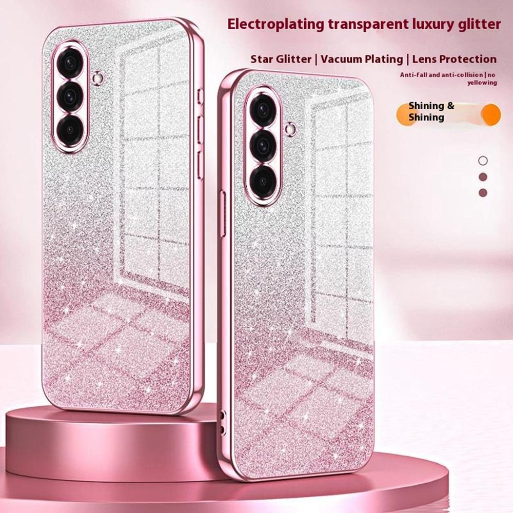 Für Samsung Galaxy A36 5G Hülle Galvanik Farbverlauf Glitzer TPU Handyhülle