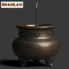 Black Gold Three-legged Incense Burner Mist Smoking Steamers Incense Burners Meditation Censer Teaware Services Decoration Gift
