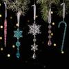 20PCS Clear Shatterproof Icicle Christmas Ornament Durable Portable Hanging Decors For Tree Door Curtain Holiday Decoration
