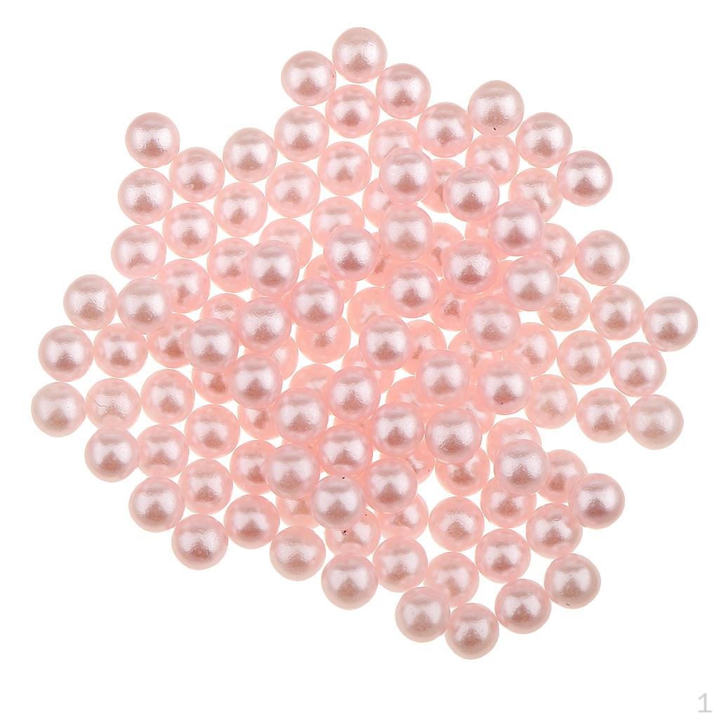 150x Pearl No Hole Plastic Beads DIY - Violet