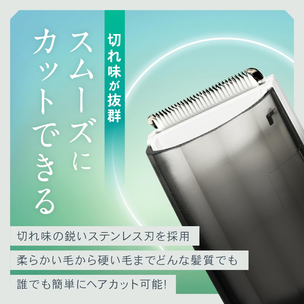 [Official Store Exclusive 2-Year Warranty] OMNI Suction Electric Hair Clipper with Hair Cutter and Sweeper, 4 Attachments, Black