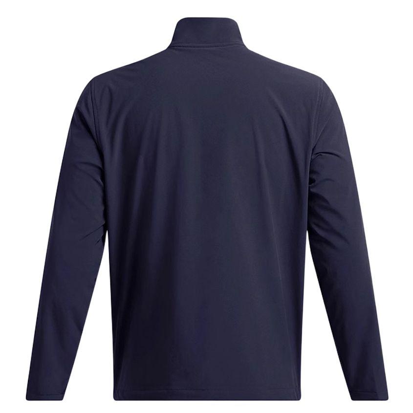 Under Armour Drive Pro Comfortable Solid Color Vintage Stand Collar Long Sleeve Jacket Men Jackets Midnight-Blue 1387119-410