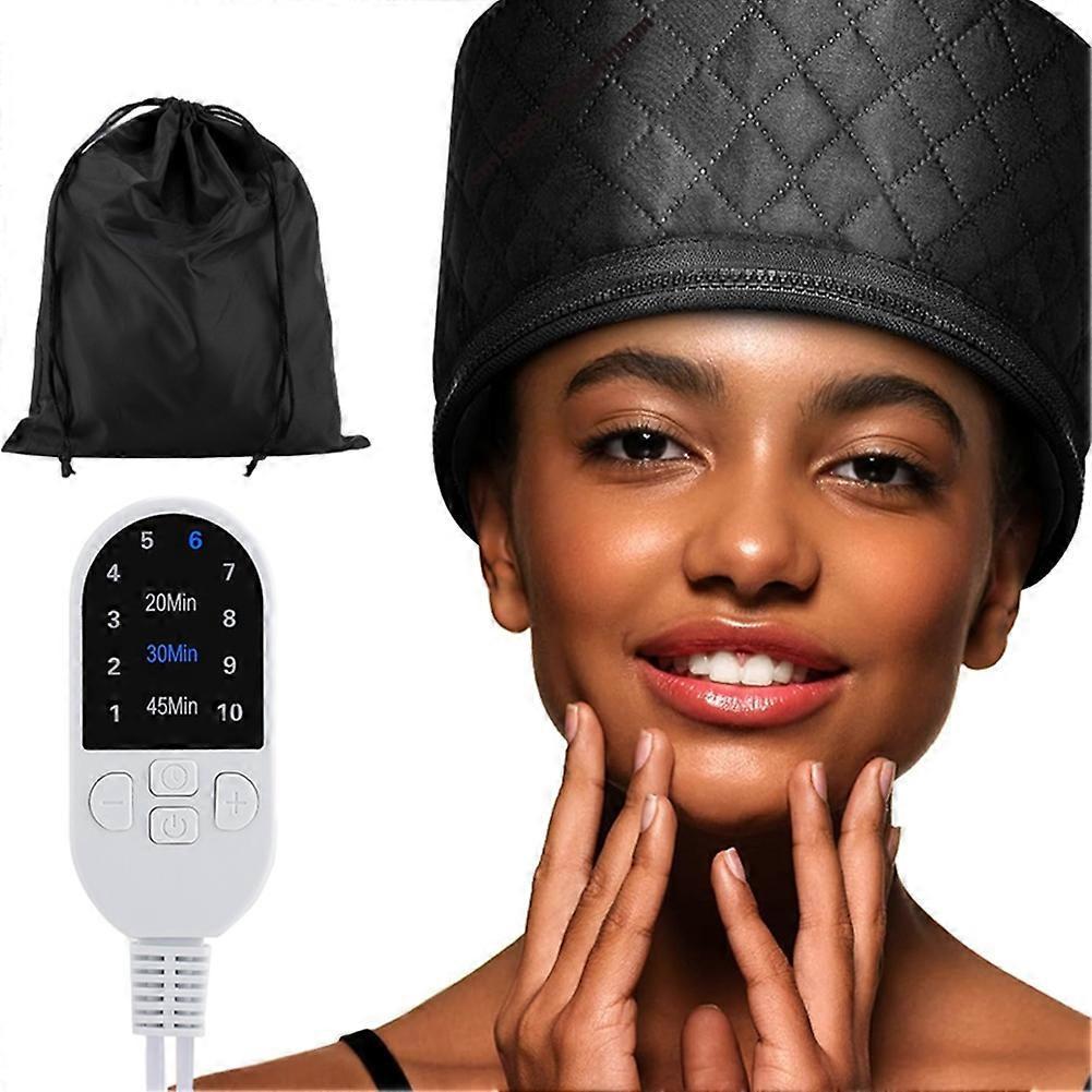 Cappello Termico Elettrico Portatile 10 Livelli di Calore Cappello Elettrico per Capelli 3 Timer Cappello per Vapore sui Capelli per Salone H