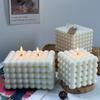 Non-stick Bubble Cube Candles Silicone Mold DIY Handmade Scented Candle Chocolate Dessert Cake Baking Molds Home Crafts Decor