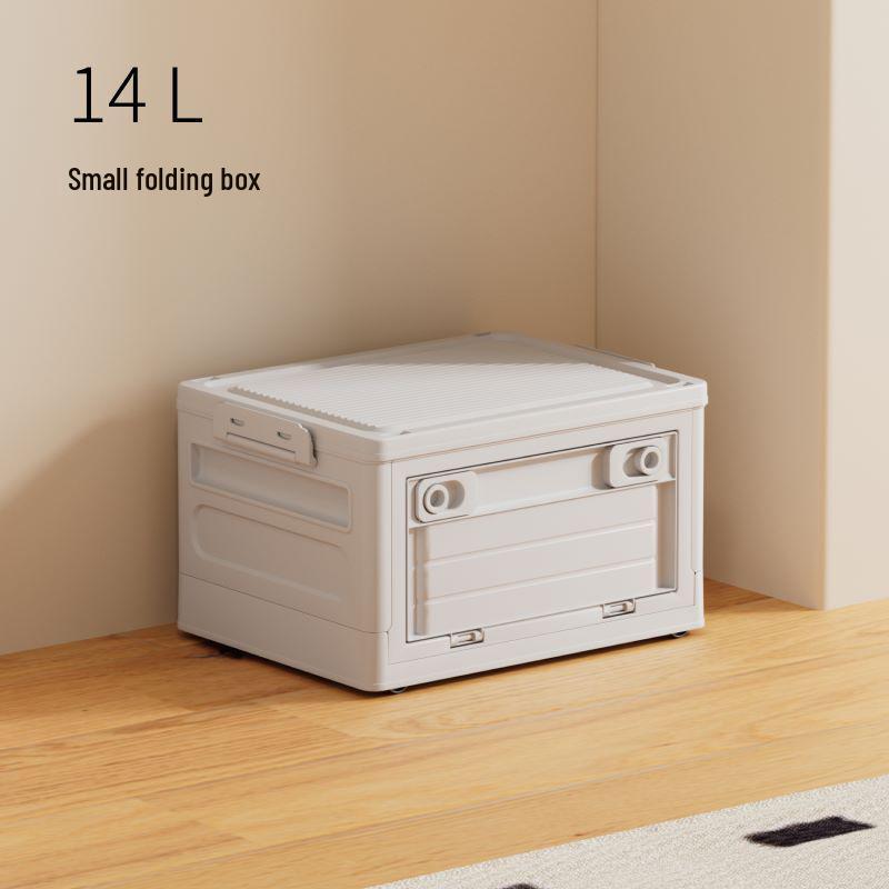 Portable Transparent Book Storage Box with Wheels and Dustproof Cover