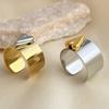New Design Gold Copper Color Two Tone Metal Heart Stainless Steel Rings For Women Men Trendy Jewelry Valentine'S Day Gifts