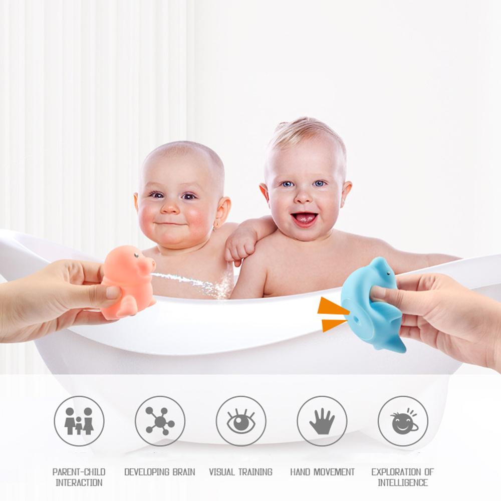 Baby Bath Toys Cute Cartoon Silicone Animals Water Toys Swimming Pool Water Game