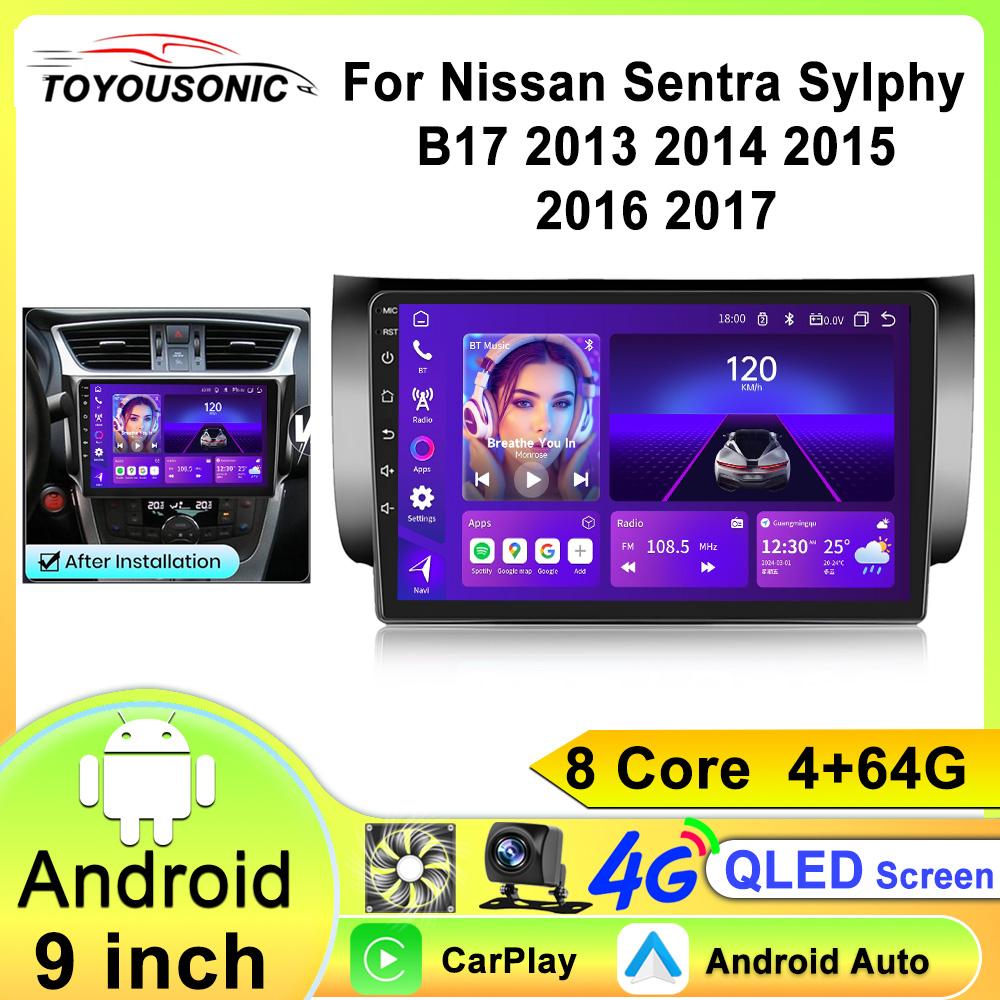 Car Radio for Nissan Sylphy B17 Sentra 2013 2014 2015 2016 2017 Carplay Android Auto Multimedia Car Intelligent System
