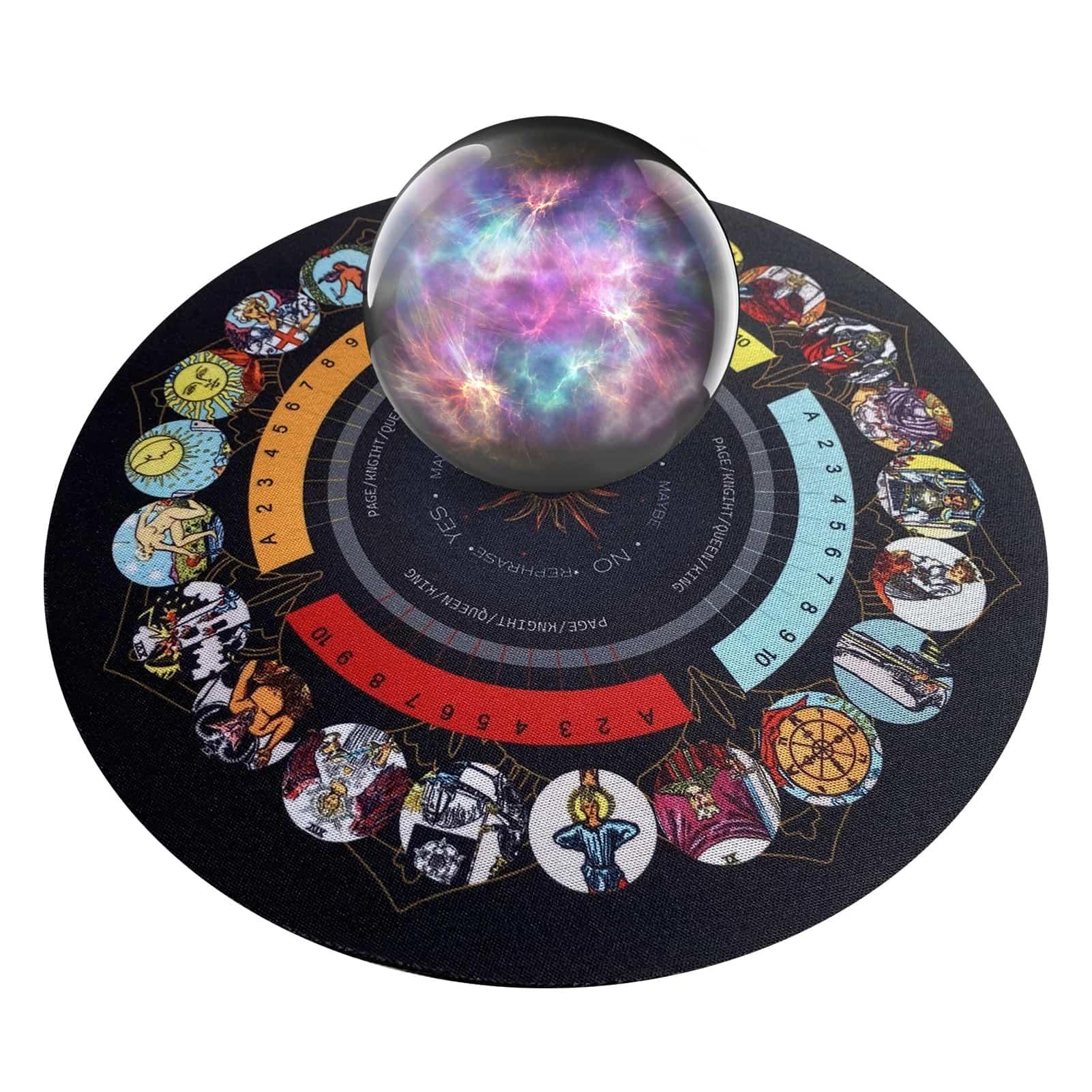 Tapis De Divination Pendule Rond - 22,1 Cm, En Caoutchouc, Pour équilibrage Chakras Et Spiritualité