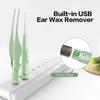 SCSYV Ear Wax Removal Tools,9 Pack Ear Cleaning Tool,Ear Pick with 2 LED Lights,Built-in USB Ear Wax Remover for Kids and Adults
