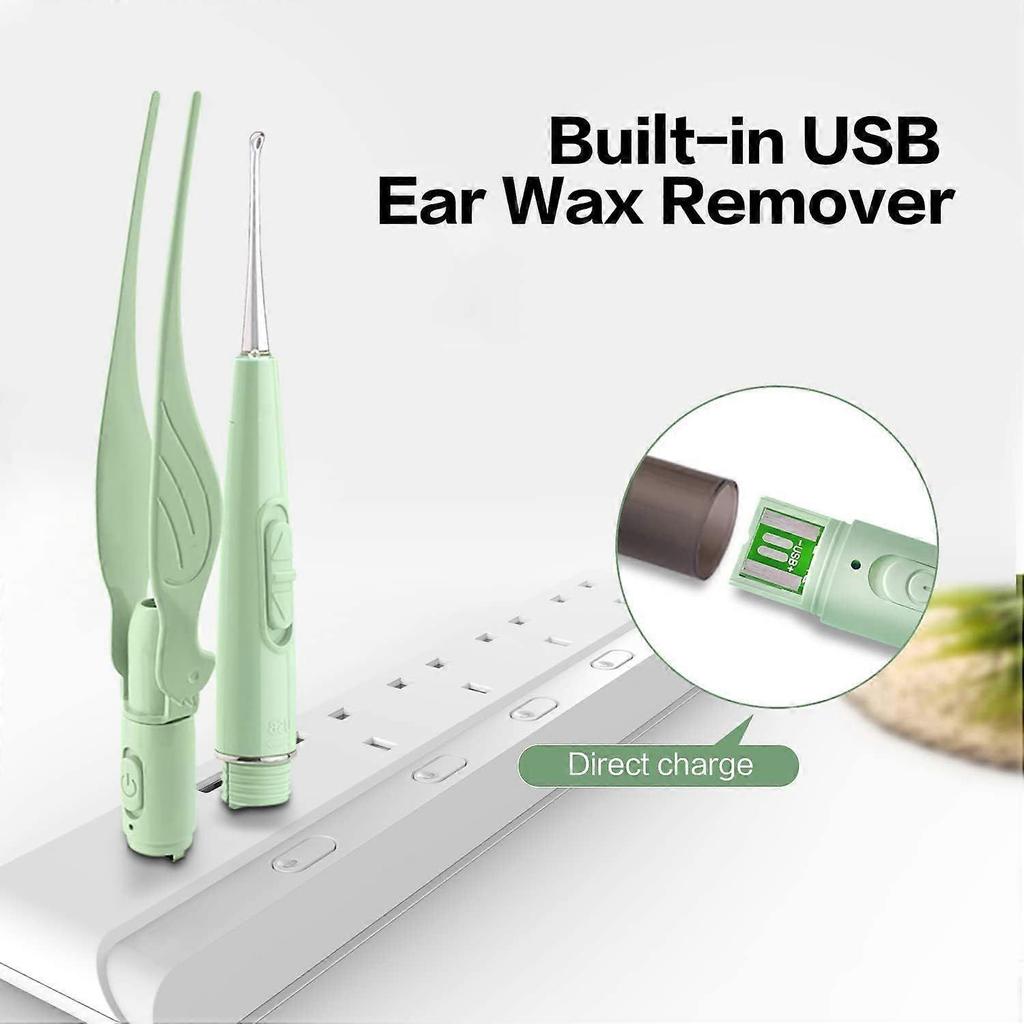 SCSYV Ear Wax Removal Tools,9 Pack Ear Cleaning Tool,Ear Pick with 2 LED Lights,Built-in USB Ear Wax Remover for Kids and Adults