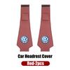 Leather Car Headrest Anti Dirty Protective Cover For VW Golf Jetta Passat Mk4 Mk5 Mk6 CC Golf 5 7 Tiguan Scirocco Sagitar Zk6