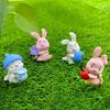 Rabbit Ornamentation Rabbit Figurine For Desk Decors And Dolls House Embellishment Mini Figurine Houses Display