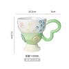 Hand-Painted Relief Goblet Household Ceramic Cup Drinking Cup Coffee Cup Cute Milk Oat Cup