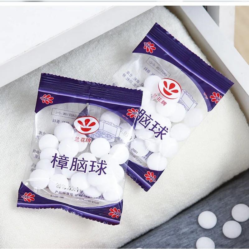 Anti-Mildew Moth-Proof Camphor Balls - 1-10pcs Insect-Proof Pills, Wardrobe Shoe Closet Drawer Cabinet Odor Removal Deodorant