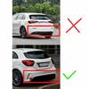 Car Rear Bumper Spoiler Side Canard Splitter Air Vent Cover For Mercedes Benz W176 A200 A250 A260 A45 2013-2018