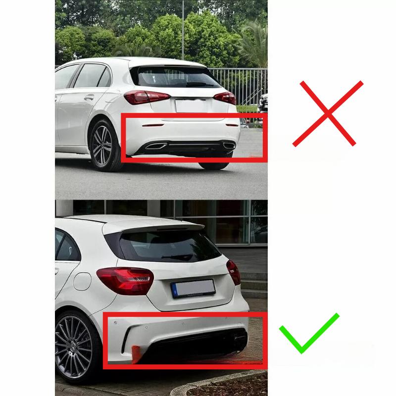 Car Rear Bumper Spoiler Side Canard Splitter Air Vent Cover For Mercedes Benz W176 A200 A250 A260 A45 2013-2018