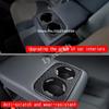For Subaru Forester 2024 2025 2026 ABS Carbonfiber Interior Center Conlose Rear Row Seat Water Cup Holder Panle Cover Sticker