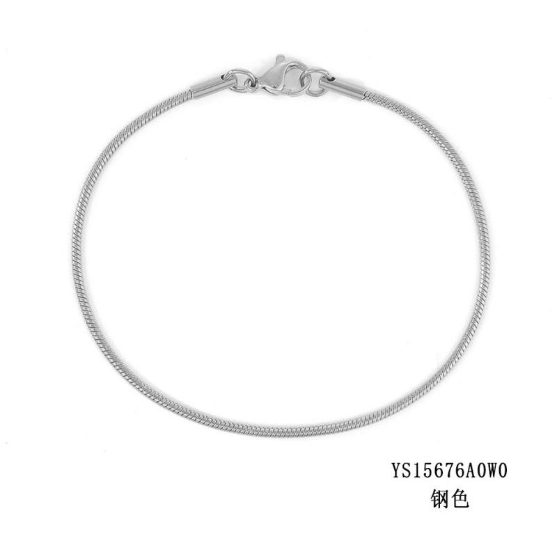 

CARLIDANA Simple PVD 14K Gold Plated 316L Stainless Steel Wide Length Round Round Snake Chain Bracelet Jewelry For Women