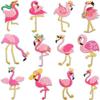 Flamingo Big Bird Embroidery Cloth Sticker Bag Decoration Cartoon Flamingo Patch Sticker Computer Embroidery Label Pink Love Bird