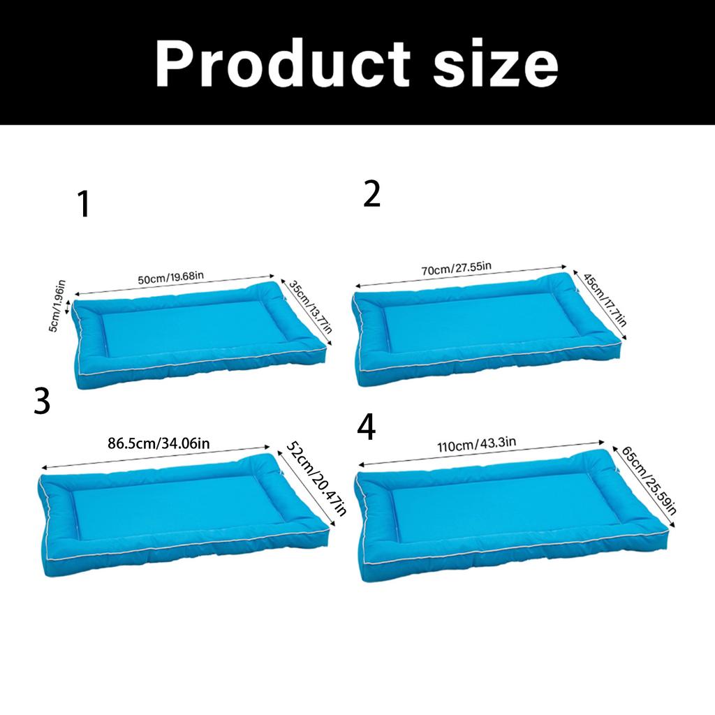 Waterproof Dog Kennel Bed Durable Chew Resistant Pad With Rapid Dry Polyester Fabric For Large Medium Small Dogs