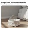 Decorative Woven Laundry Basket Space-Saving with Textile Lining