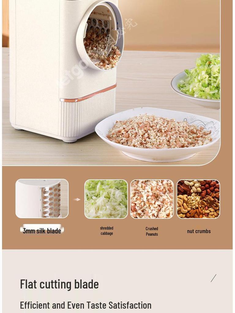 Electric Multifunctional Vegetable Cutter & Grater for Potatoes and Carrots