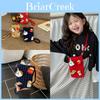 Cartoon Kids Shoulder Bag With Handcrafted Knit Cute Doll Design For Toddler Daily Use