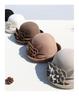 Women's Retro Wool Felt Bucket Hat - Elegant Folded Brim for Autumn/Winter