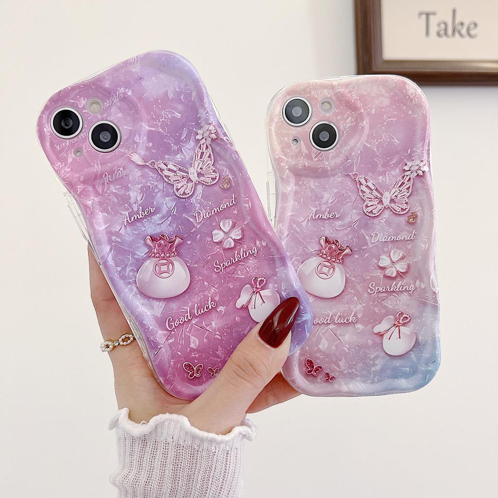 Silicone Case for Xiaomi Redmi Note 14 13 Samsung A56 A26 A36 Oppo A3 A5 Pro Tecno Spark 30C Funda Cartoon Butterfly Flowers Cover Soft TPU Bumper
