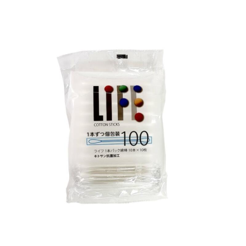 [5988] LIFE Cotton Swab Individually Packaged 100p