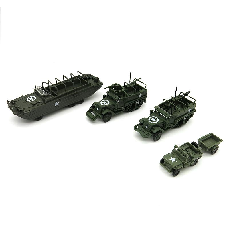 4D 1/72 Military Vehicle Puzzle Model Hummer Truck Armored Car Model Assembly Kit Simulated Tank Plastic Toys