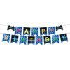 Blue Lighting Game Theme Disposable Tableware Set Blue Game Handle Paper Plates Napkins Happy Boy Game Birthday Party Supplies