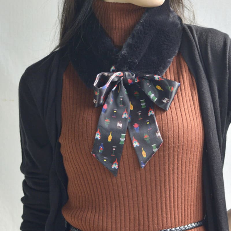 HAUT COLLECTION Aran Muffler Ceramics black